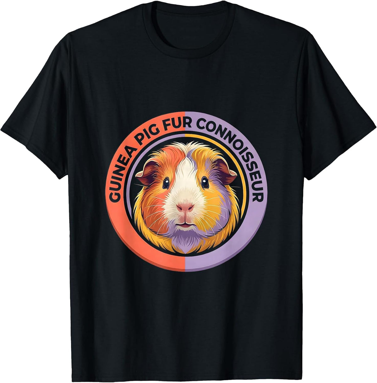 Men's Guinea Pig Fur Connoisseur Funny Cavy Lover Owner Gift T-Shirt - Black
