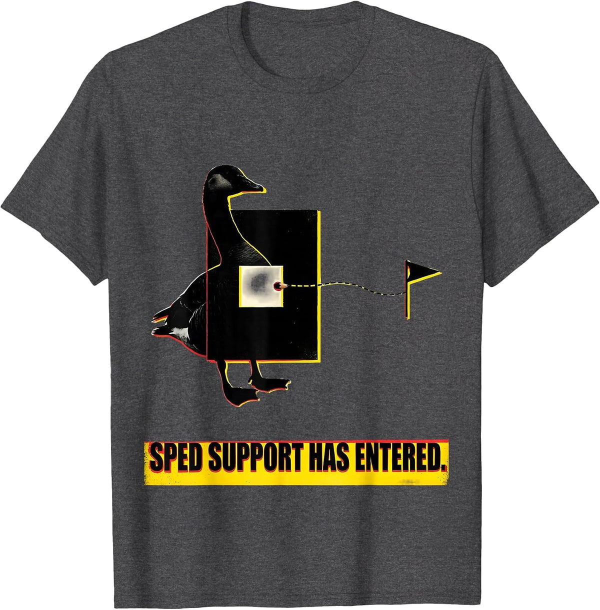 SPED Support Has Entered Funny Special Education Teacher T-Shirt - Dark Heather Grey