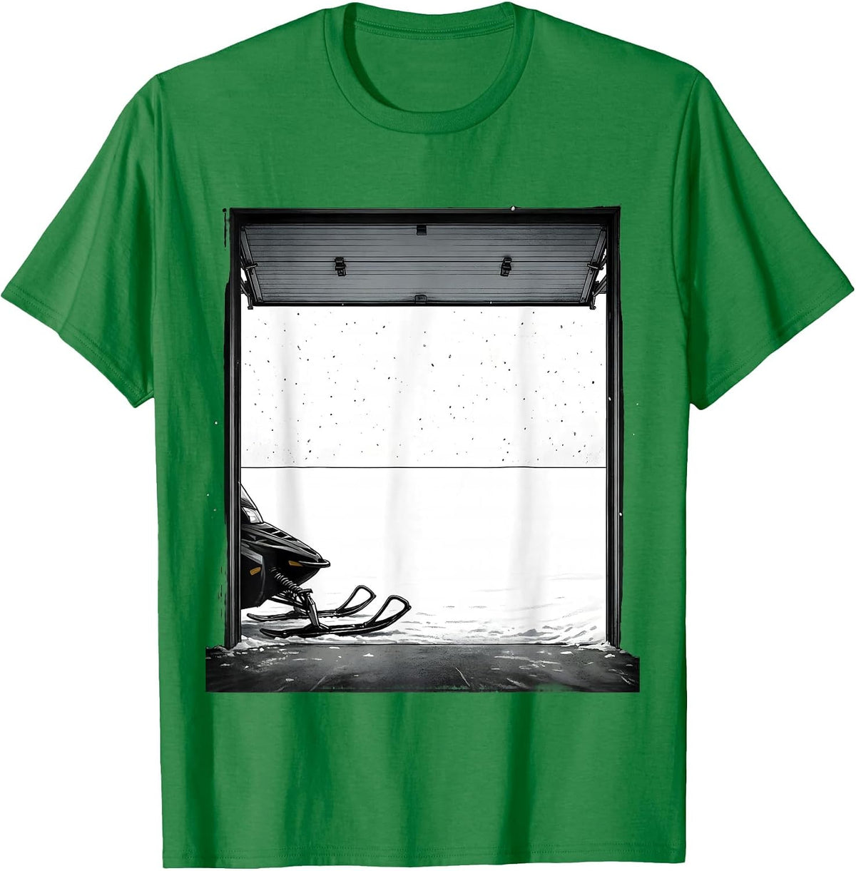 Men's Snowmobile Nose Minimalist Winter Riding Humor T-Shirt - Kelly Green