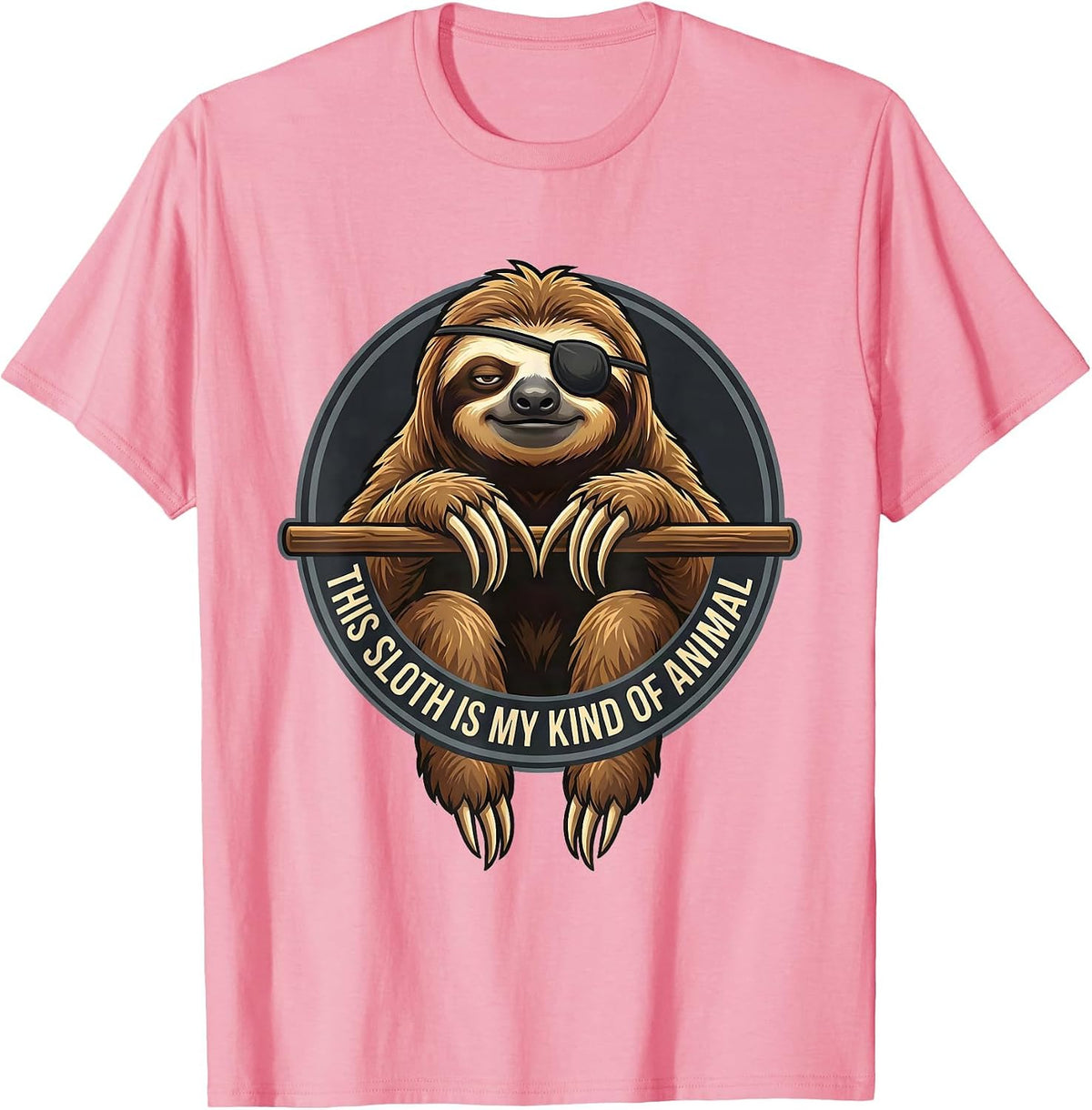 Men's This Sloth Is My Kind Of Animal Funny Sloth Lover Humor T-Shirt - Pink