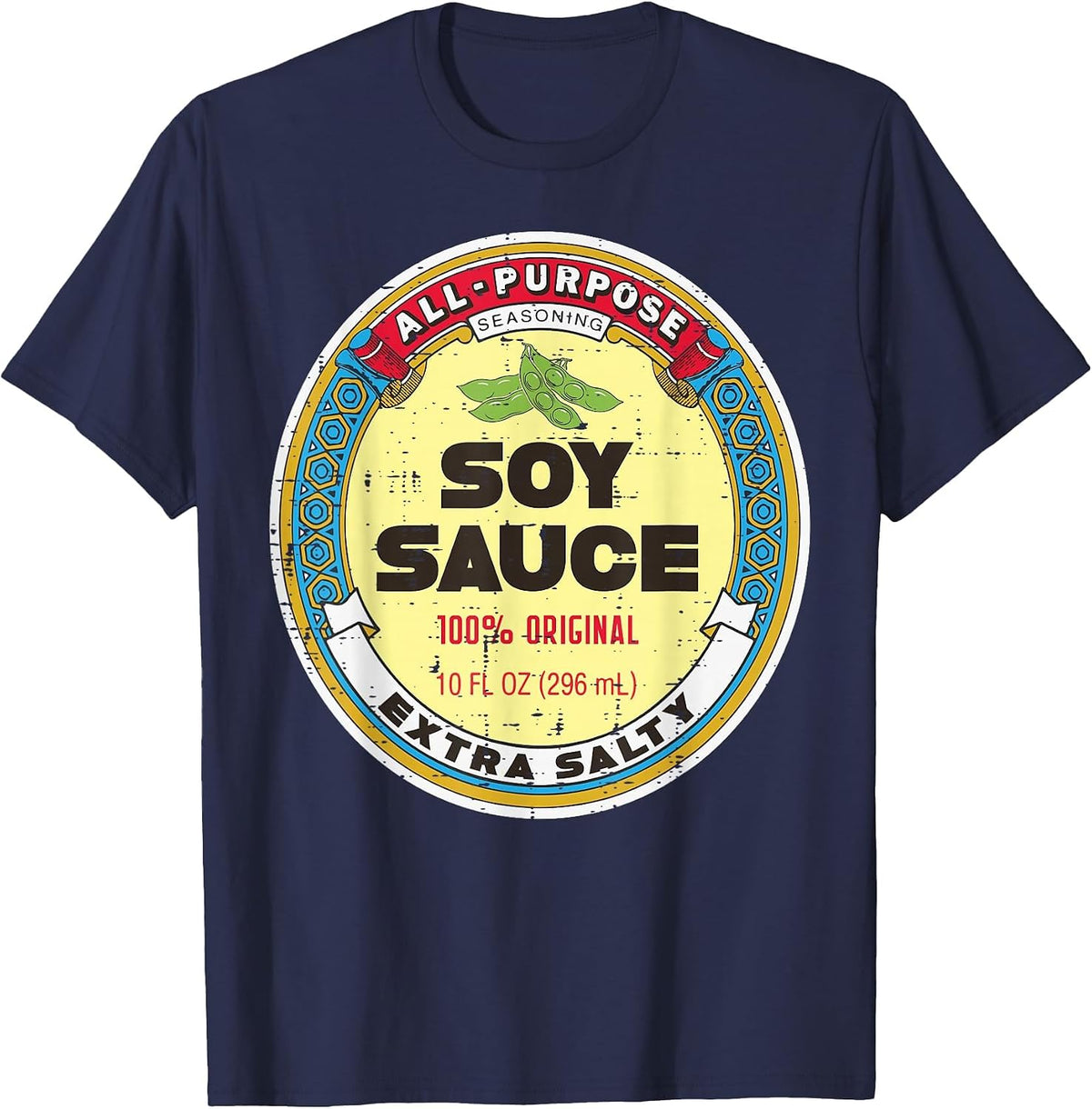 Halloween Soy Sauce Funny Group Food Costume Women Men Kids T-Shirt - Navy Blue
