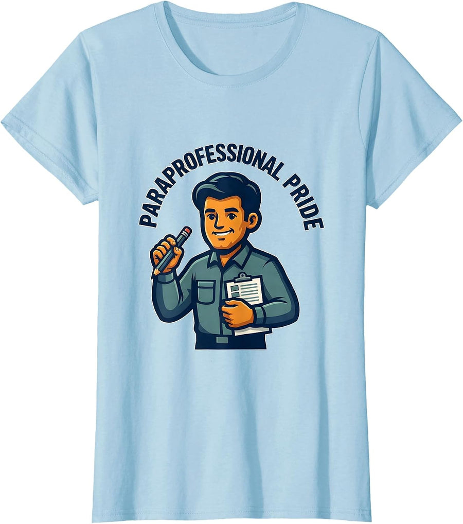 Women's Paraprofessional Pride Funny School Counselor Camp Counselor T-Shirt - Baby Blue