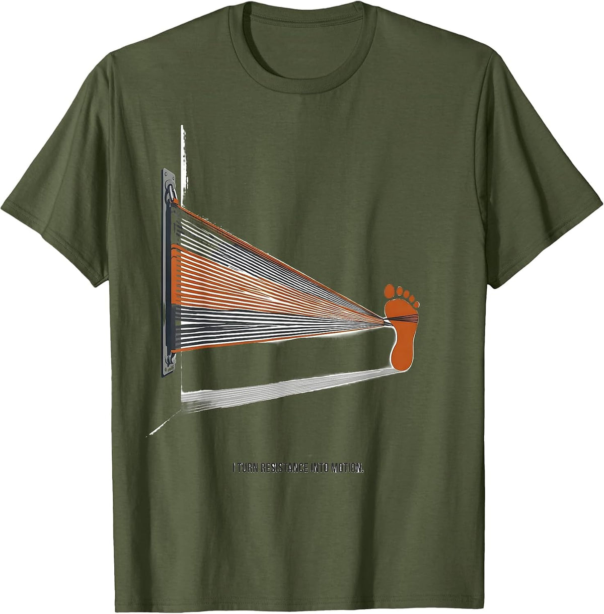 Men's I Turn Resistance Into Motion Physical Therapy PT Humor T-Shirt - Olive Green