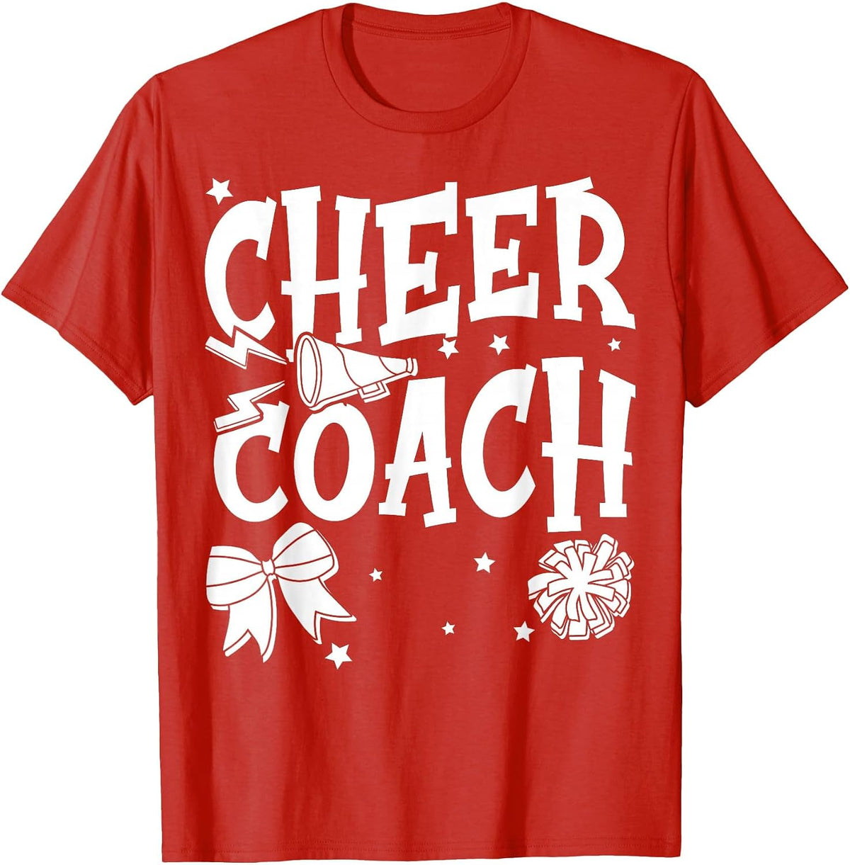 Cheer Coach Cheerleading Coach T-Shirt - Red