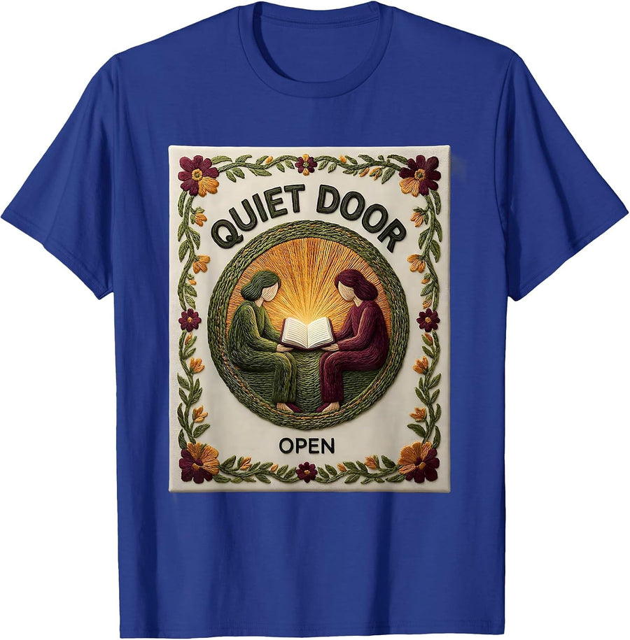 Quiet Door Open Funny School Counselor Camp Counselor T-Shirt - Royal Blue