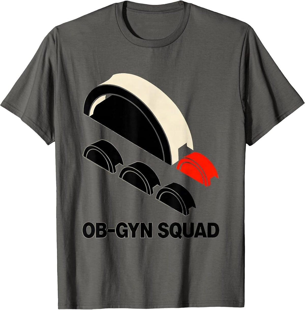 Men's OB-GYN Squad Funny OB GYN Nurse OB Tech Gag Gift T-Shirt - Asphalt Grey