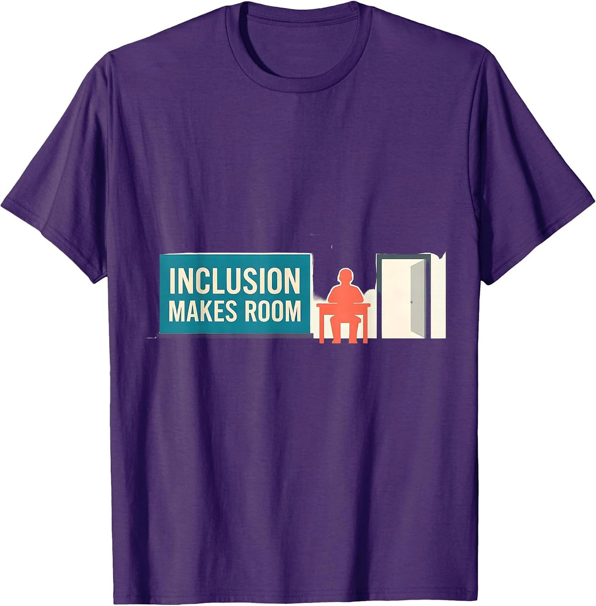 Men's Inclusion Makes Room Special Education Teacher Autism T-Shirt - Purple