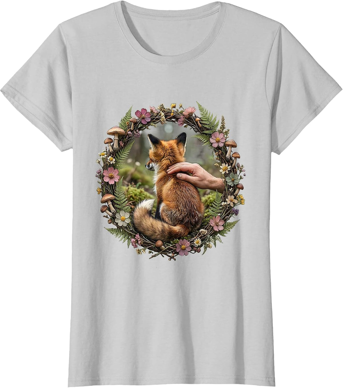Women's Dear Person Behind Me Shoulder Pat Graphic T-Shirt - Silver Grey