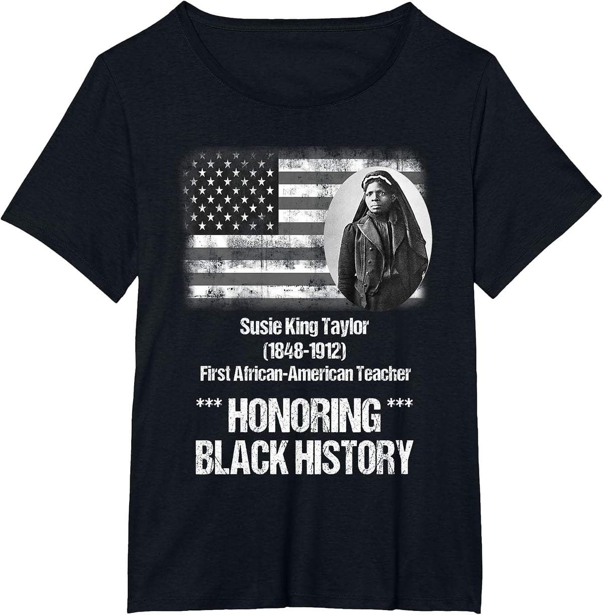 Susie King Taylor First African American Teacher T-Shirt - Black