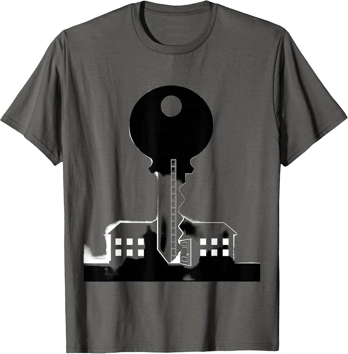 Master Key School Custodian Appreciation Humor T-Shirt - Asphalt Grey