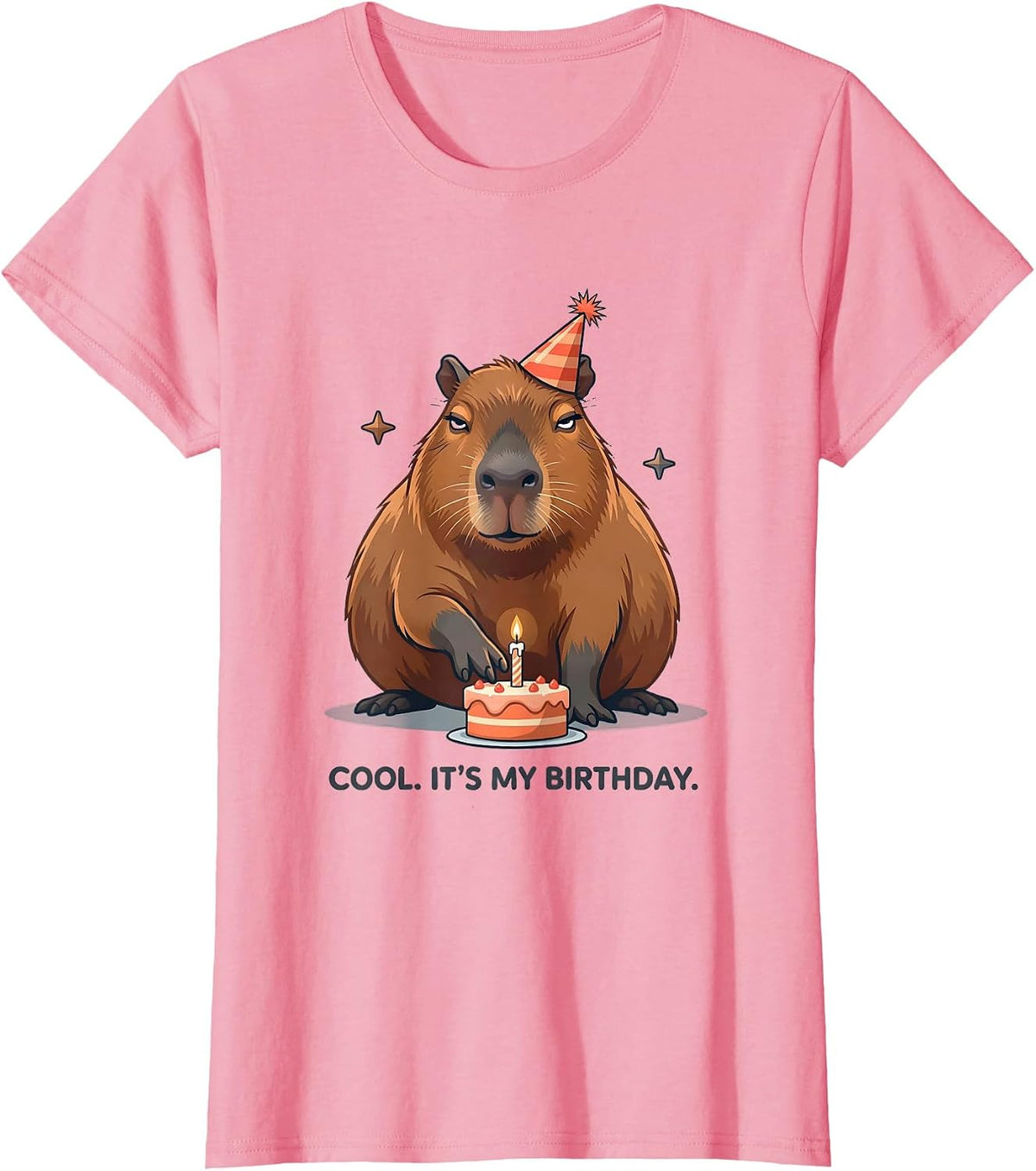 Women's Cool It's My Birthday Kawaii Capybara Birthday Gift For Kids T-Shirt - Pink