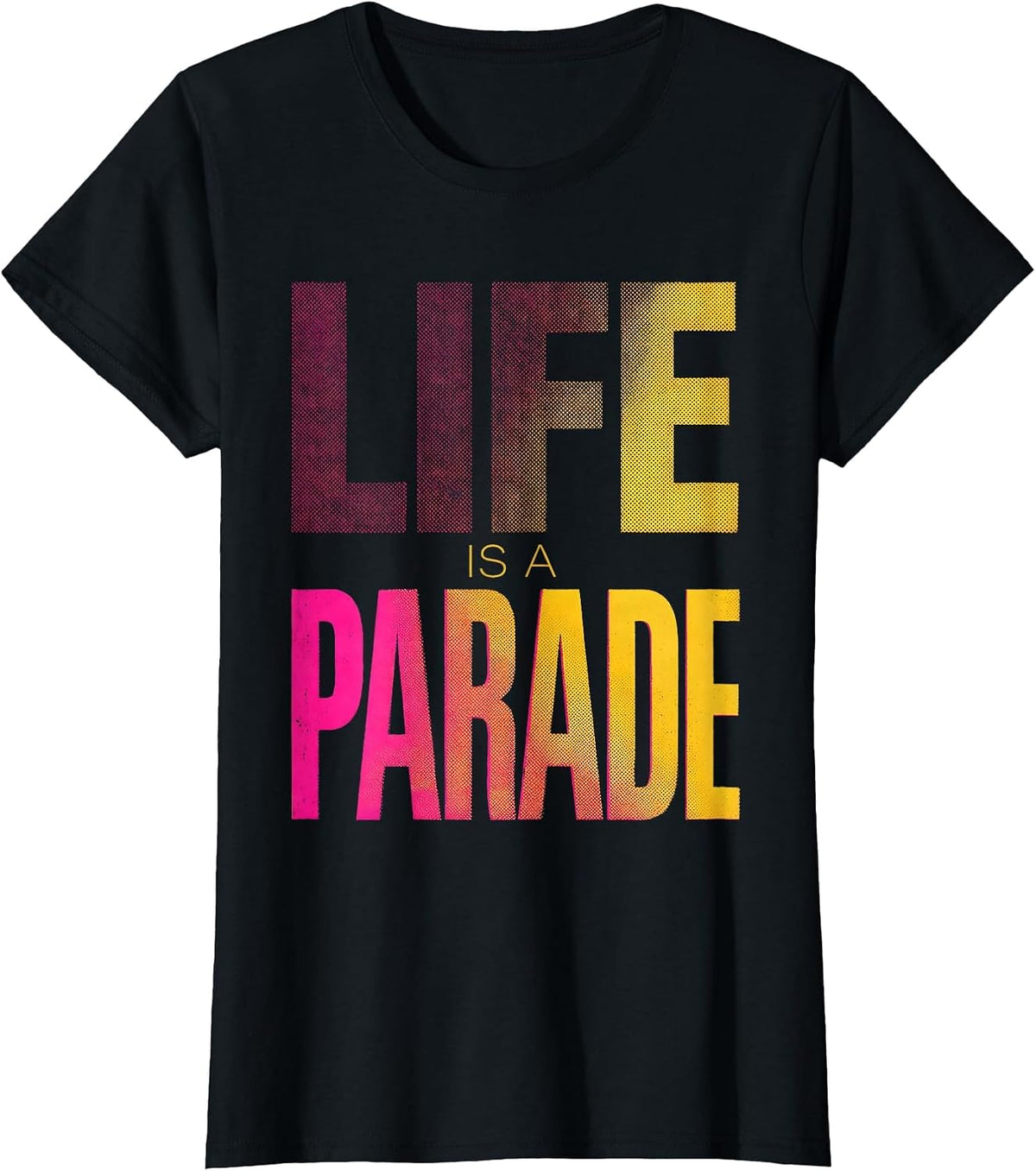 Life Is A Parade Mardi Gras Festive Design T-Shirt - Black