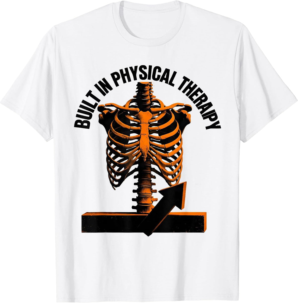 Men's Built In Physical Therapy Funny PT Design T-Shirt - White