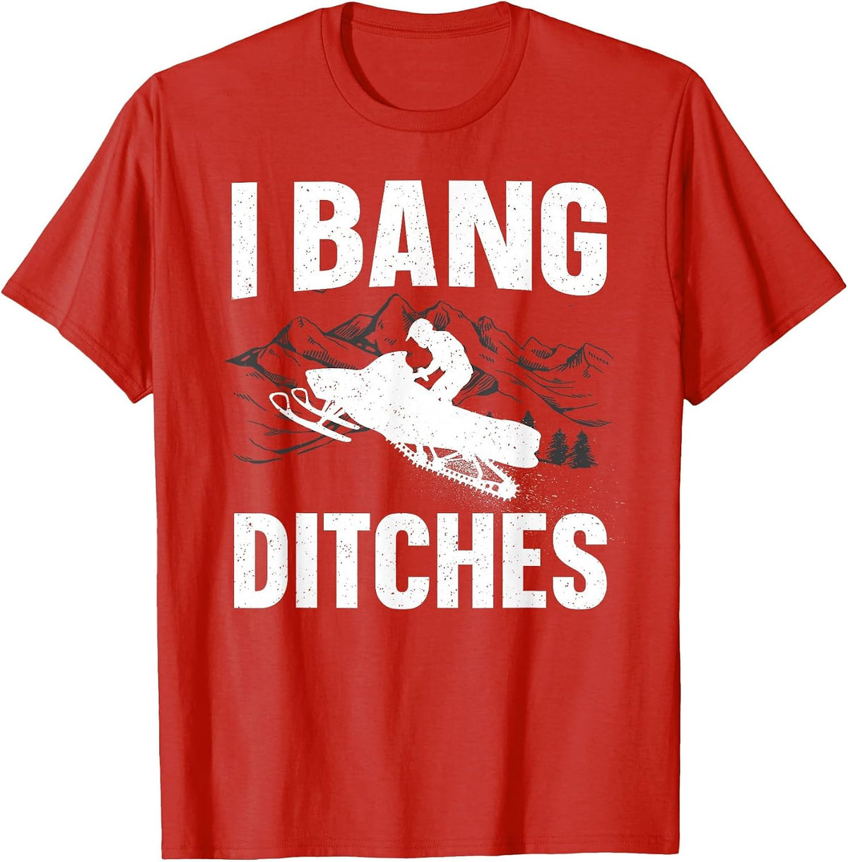 Snowmobile Design for Men Women Snow Mobile Snowmobile Lover T-Shirt - Red