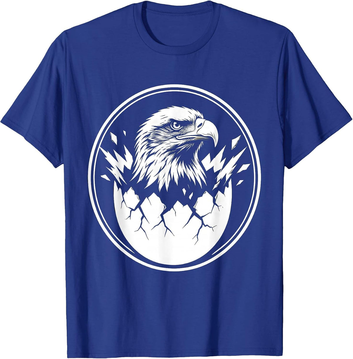 Men's Eagle Hatching Freedom USA Patriotic Graphic T-Shirt - Royal Blue