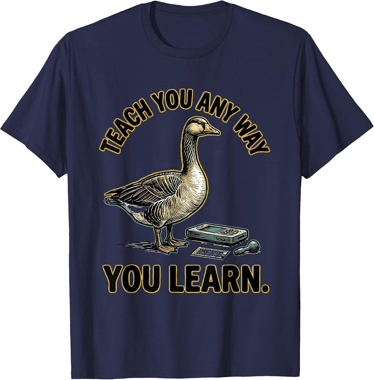 Men's Teach You Any Way You Learn Funny Special Education Teacher T-Shirt - Navy Blue