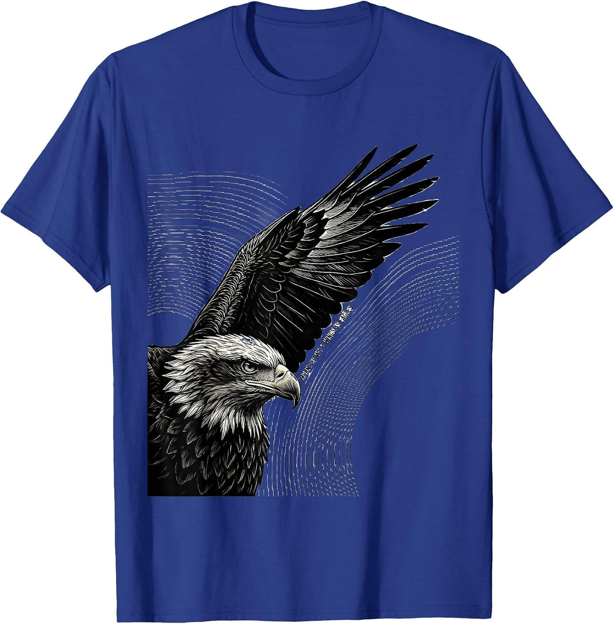 Mount Up With Wings As Eagles Line Art Eagle Lover Faith T-Shirt - Royal Blue