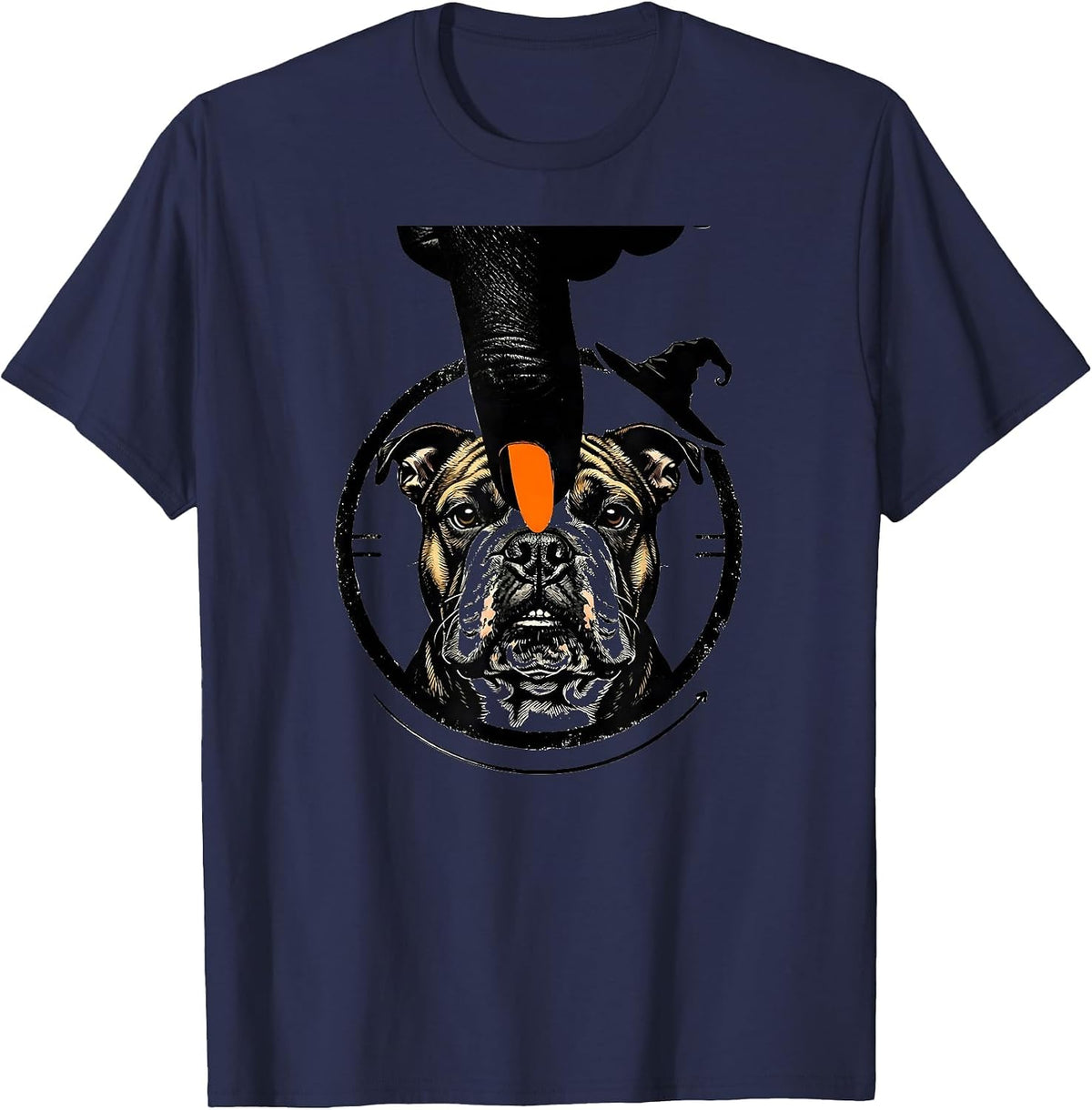 Bull Terrier Boop Halloween Dog Lover Costume T-Shirt - Navy Blue