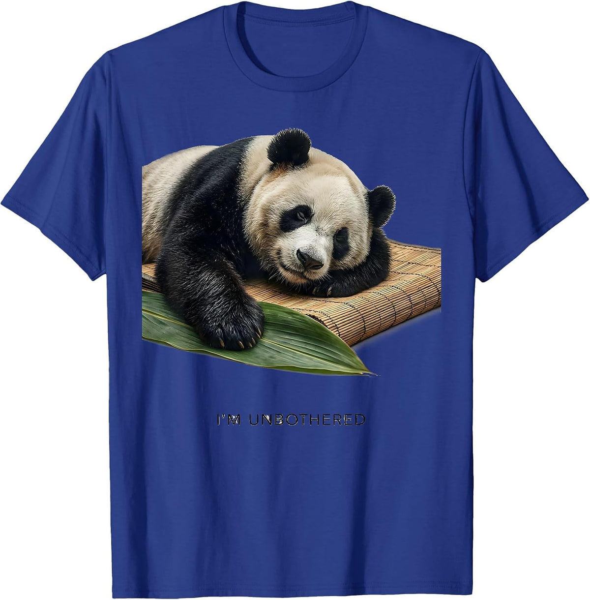 Men's I'm Unbothered Cute Panda Lover Funny Animal Humor T-Shirt - Royal Blue