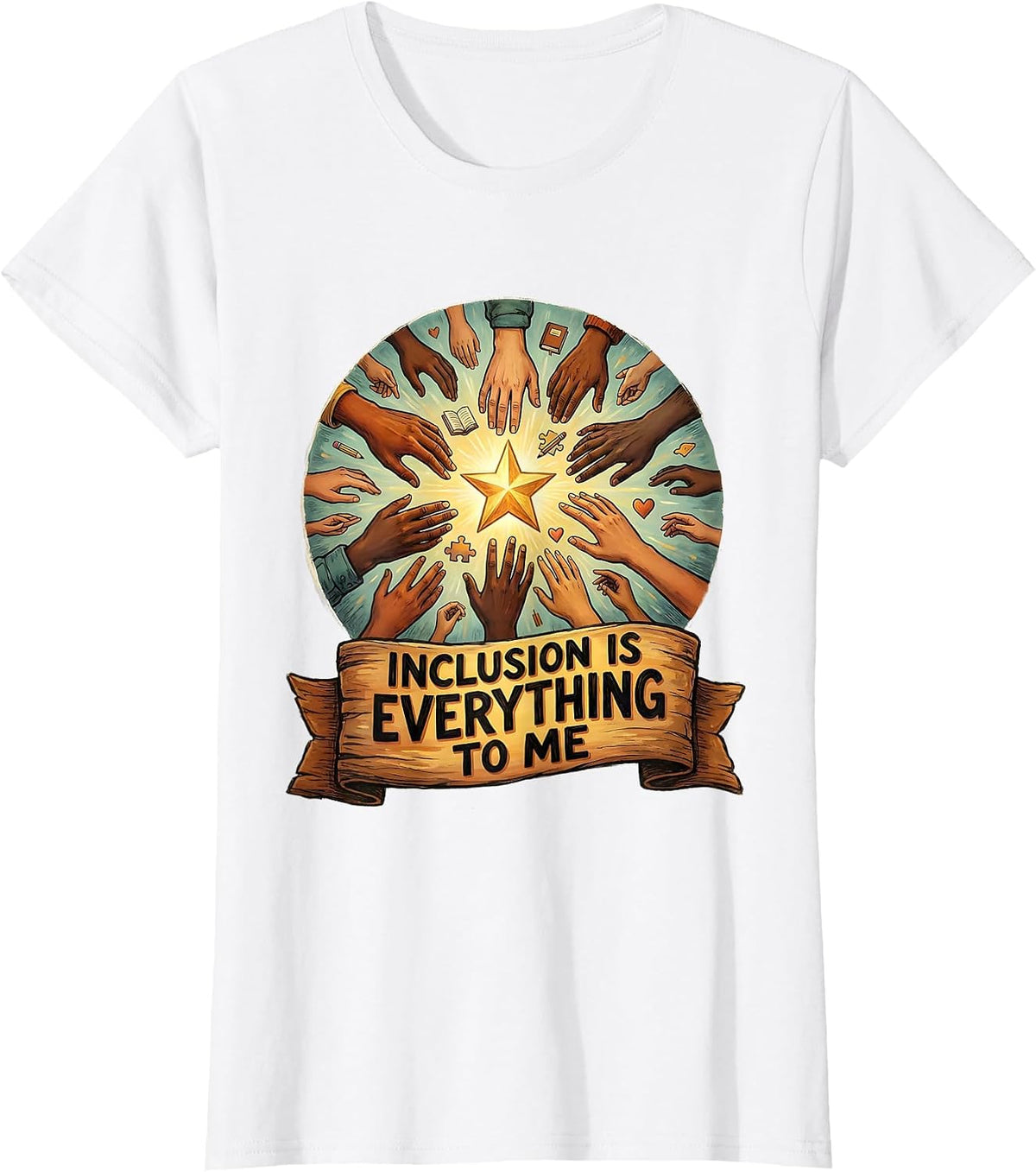 Inclusion Is Everything Special Education Teacher T-Shirt - White