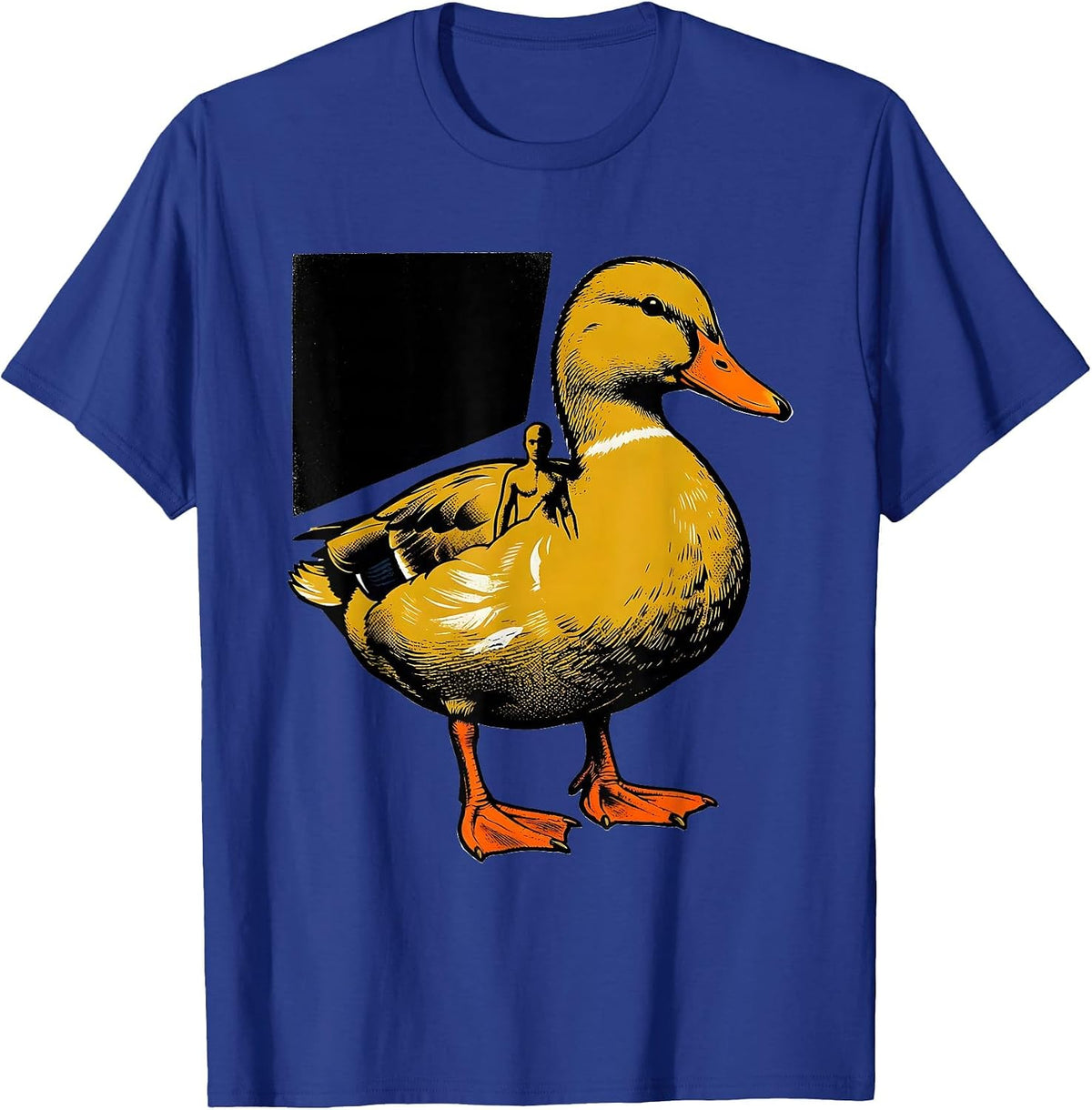 Duck Split Silhouette Funny Animal Lover Humor T-Shirt - Royal Blue