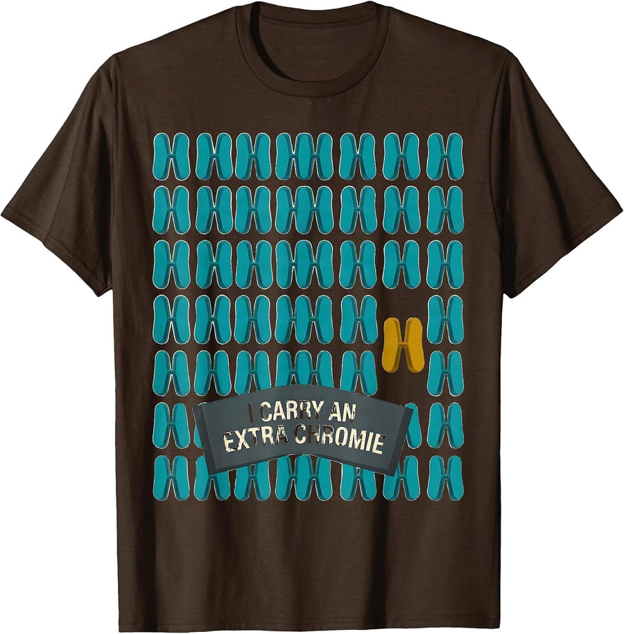 I Carry An Extra Chromie Midcentury Modern Down Syndrome T-Shirt - Brown