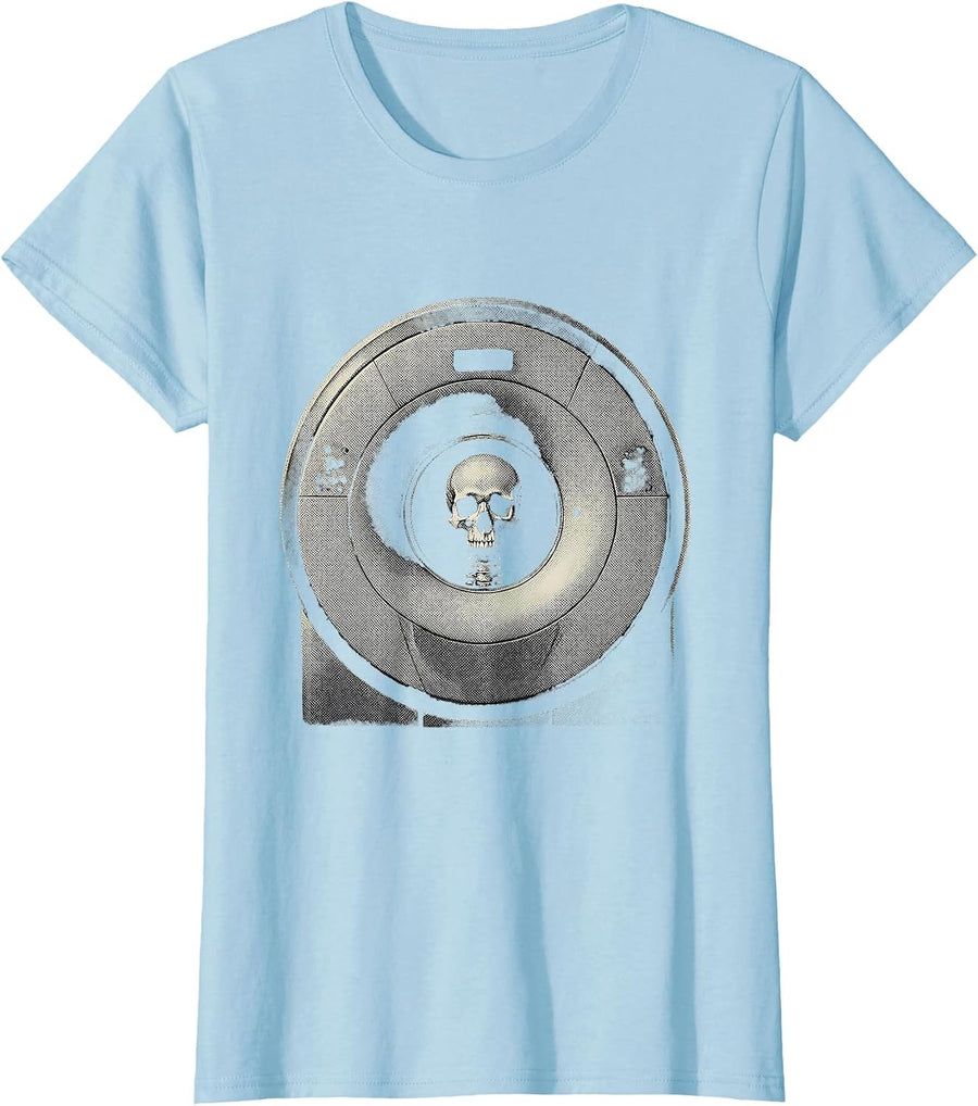 Women's MRI Head Coil Radiology Tech Humor Occupation Pride T-Shirt - Baby Blue