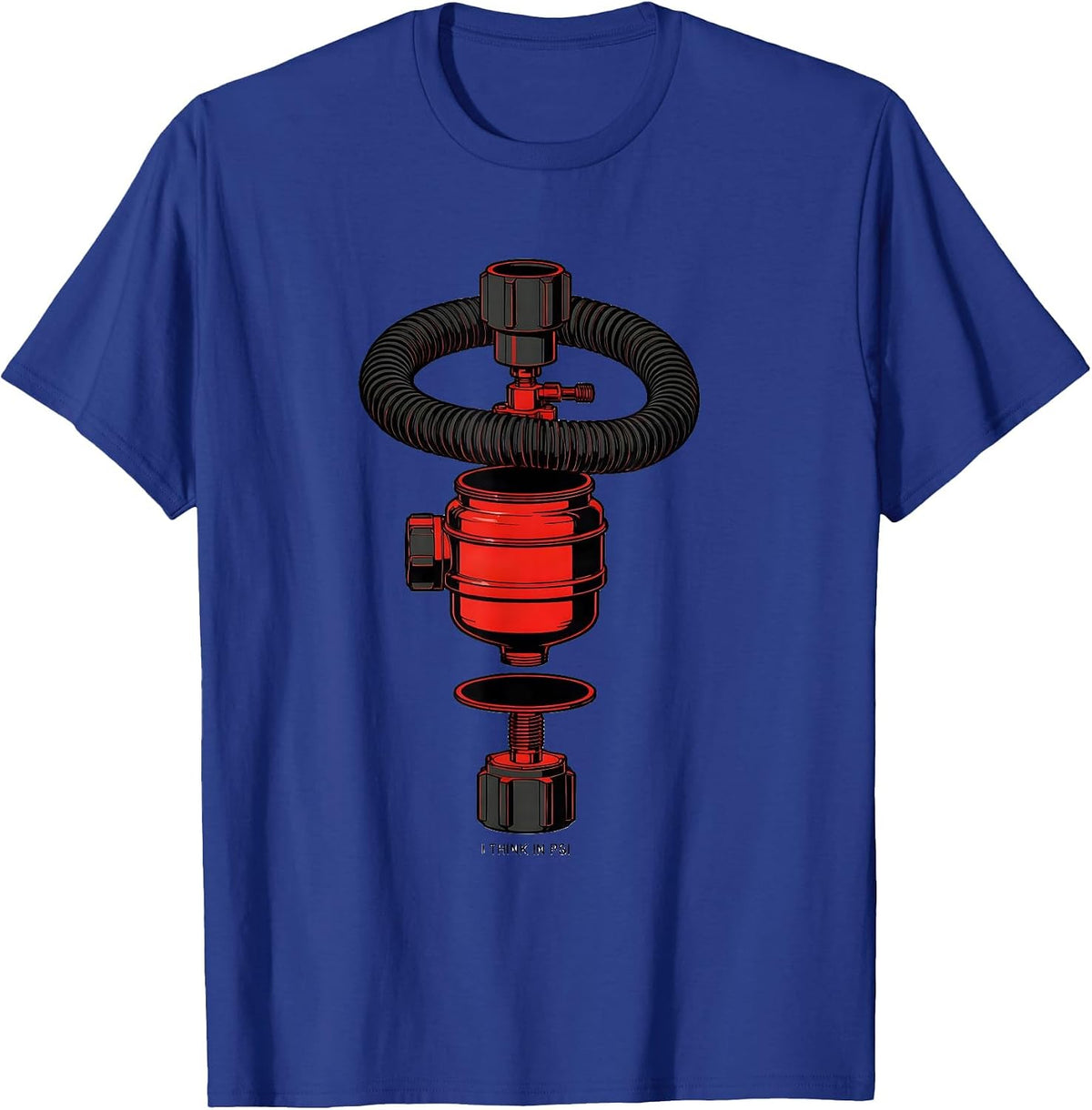 I Think In PSI Funny Scuba Diver Humor T-Shirt - Royal Blue