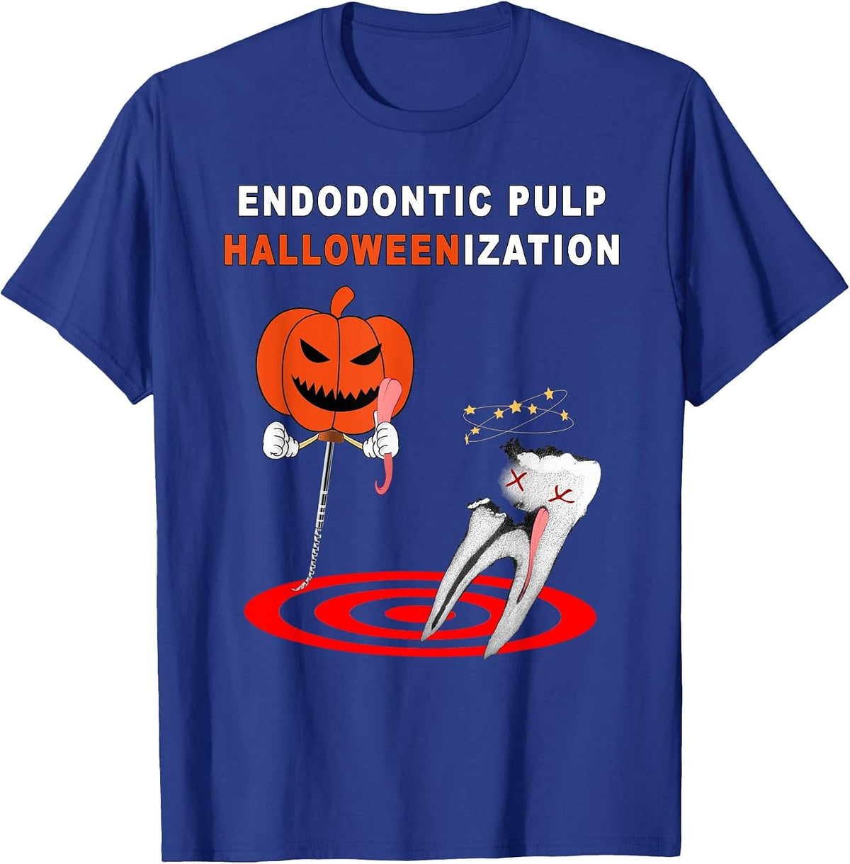 Endodontist Dentist Halloween Funny tee T-Shirt - Royal Blue