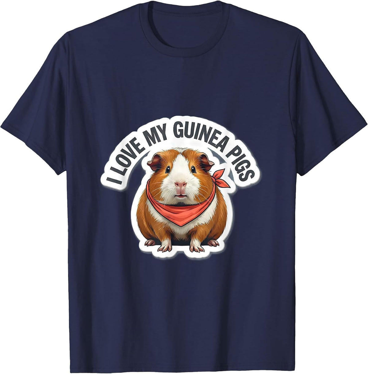 Men's I Love My Guinea Pigs Funny Farm Animal Lover Gift T-Shirt - Navy Blue