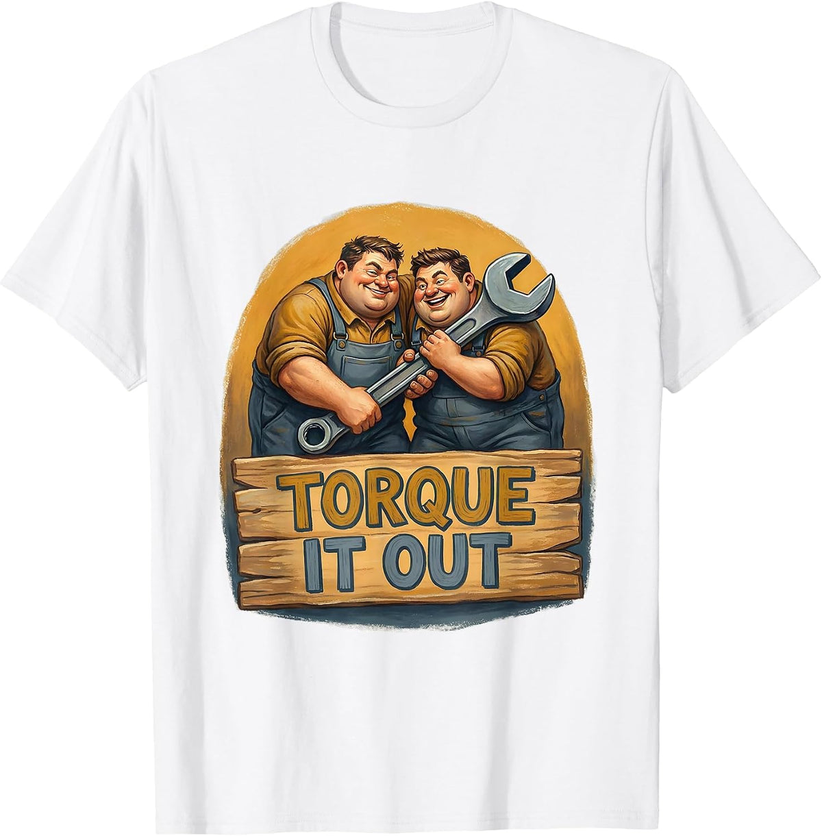 Torque It Out Mechanic Wrench Design T-Shirt - White