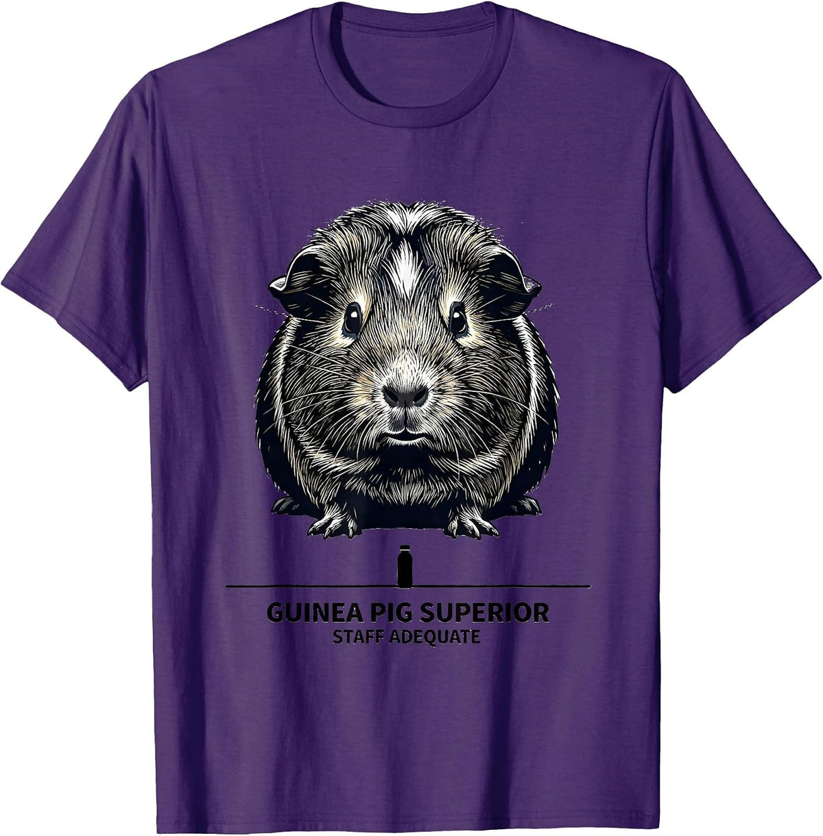 Guinea Pig Superior Staff Adequate Funny Pig Lover Humor T-Shirt - Purple