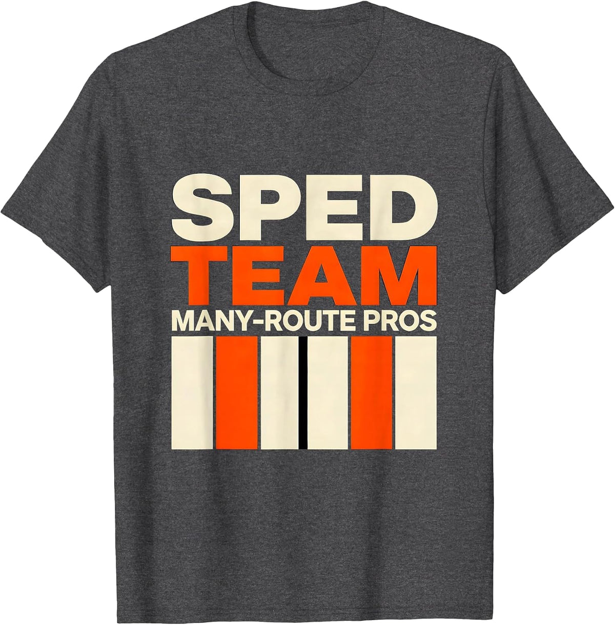 SPED Team Many-Route Pros Special Education Teacher T-Shirt - Dark Heather Grey