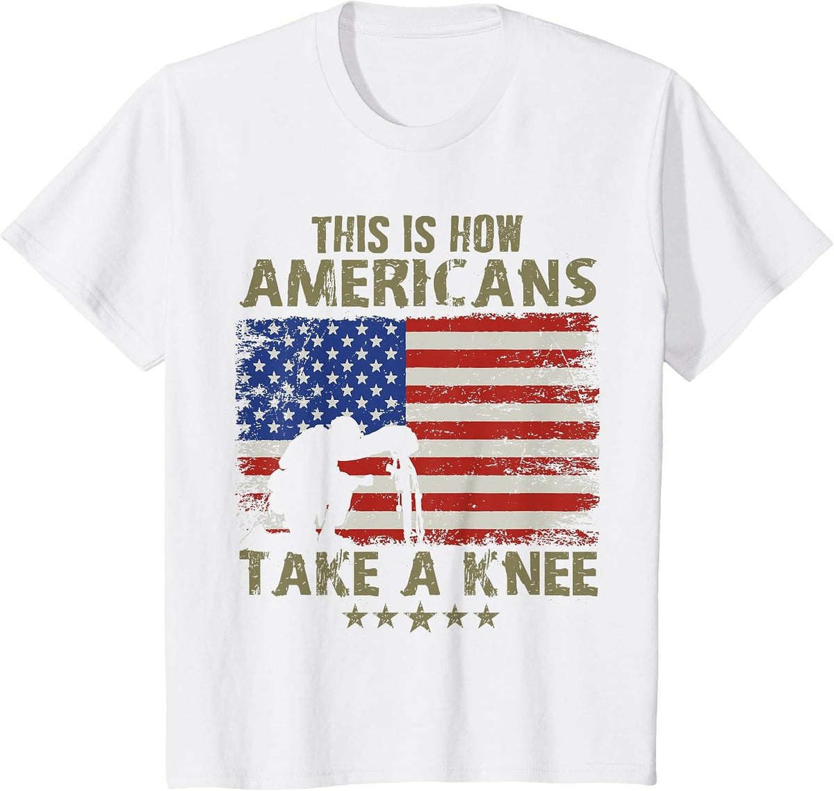 This is How Americans take a Knee T-Shirt - White