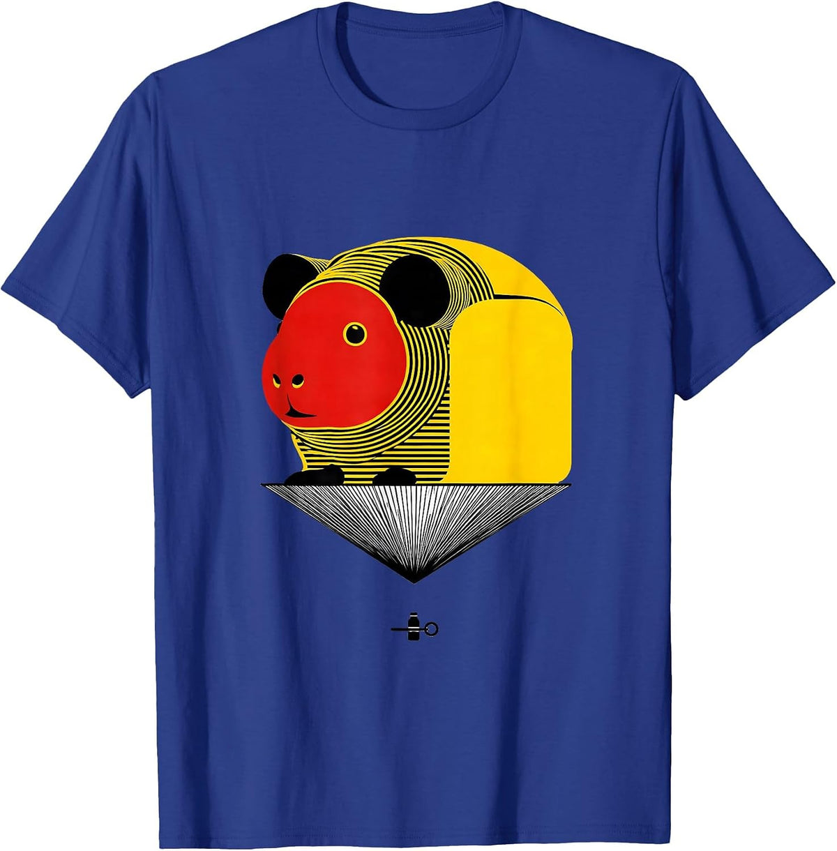 Men's Geometric Guinea Pig Modernist Pet Lover Humor T-Shirt - Royal Blue