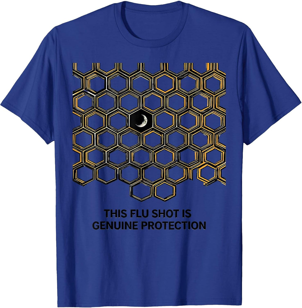 This Flu Shot Is Genuine Protection Funny Nurse Doctor T-Shirt - Royal Blue