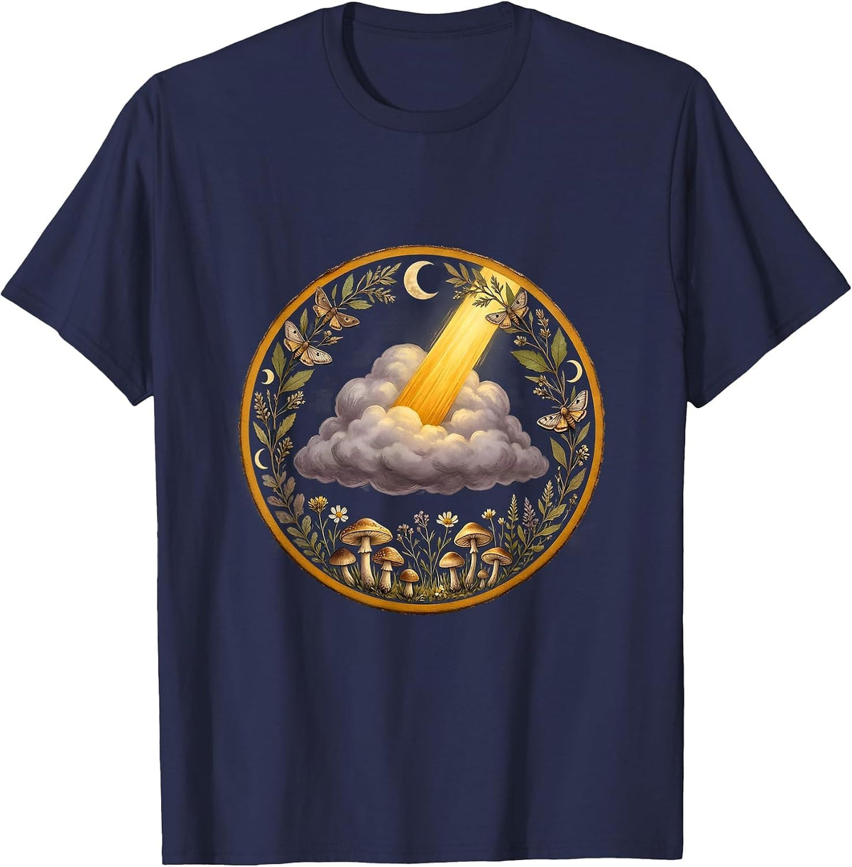 Men's Suicide Prevention Storm Cloud Ray of Hope Graphic T-Shirt - Navy Blue