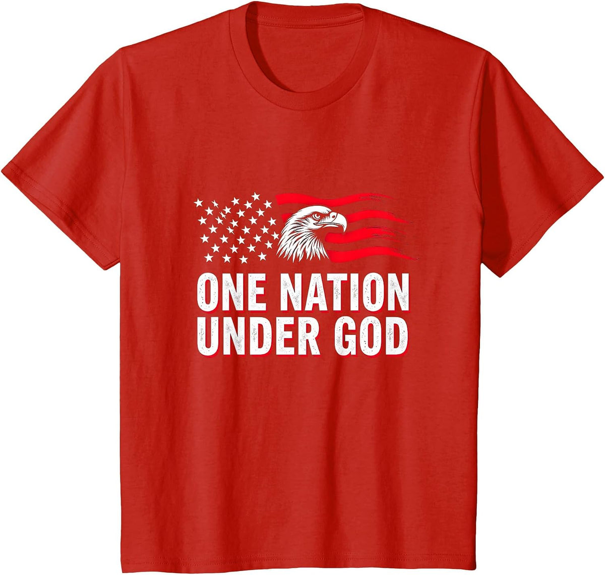 Eagles & Hawks T-Shirt - Red-patriotic One Nation Under God
