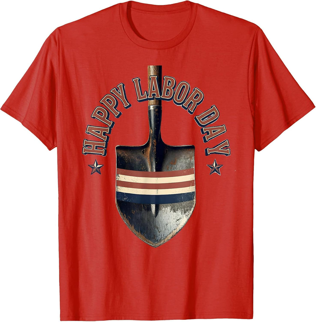 Men's Happy Labor Day Vintage Patriotic Union Worker Pride T-Shirt - Red