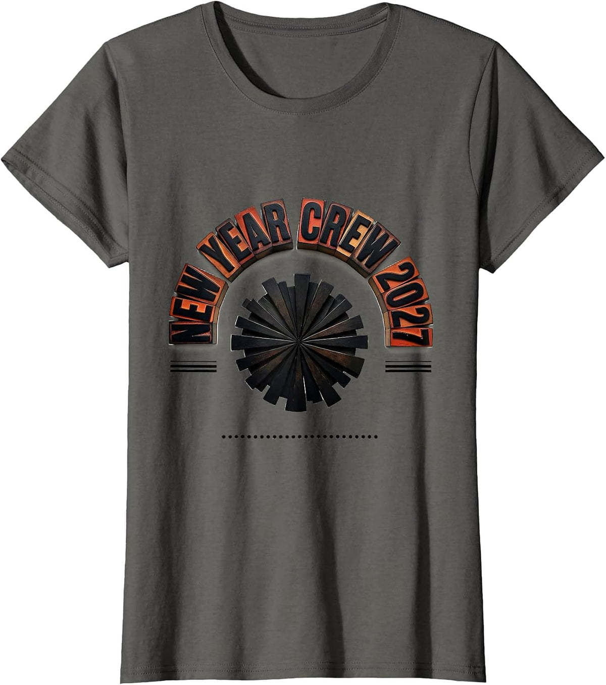 Women's New Year Crew 2027 Festive Party Host Family Matching T-Shirt - Asphalt Grey
