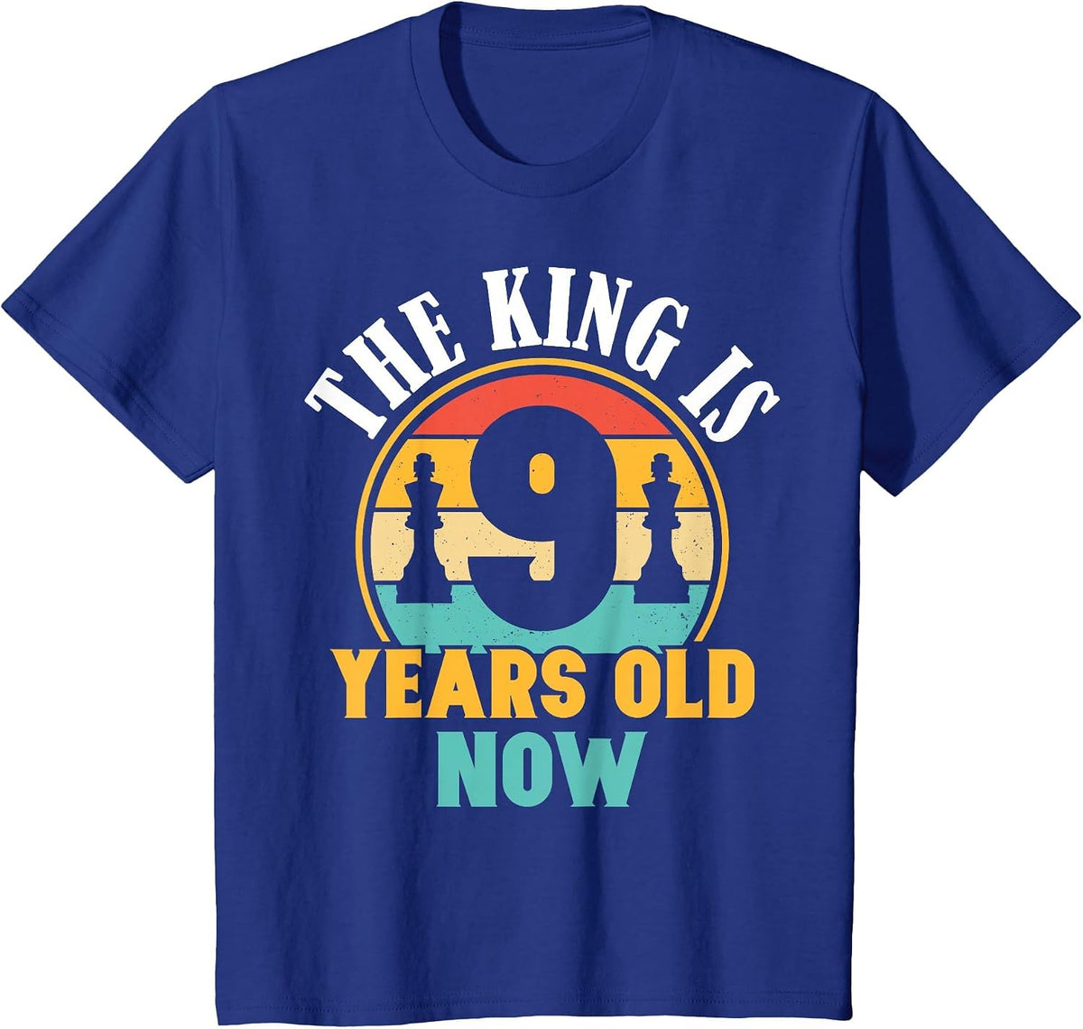 Chess Lover 9th Birthday Chess 9 Years Old Boy Birthday T-Shirt - Royal Blue