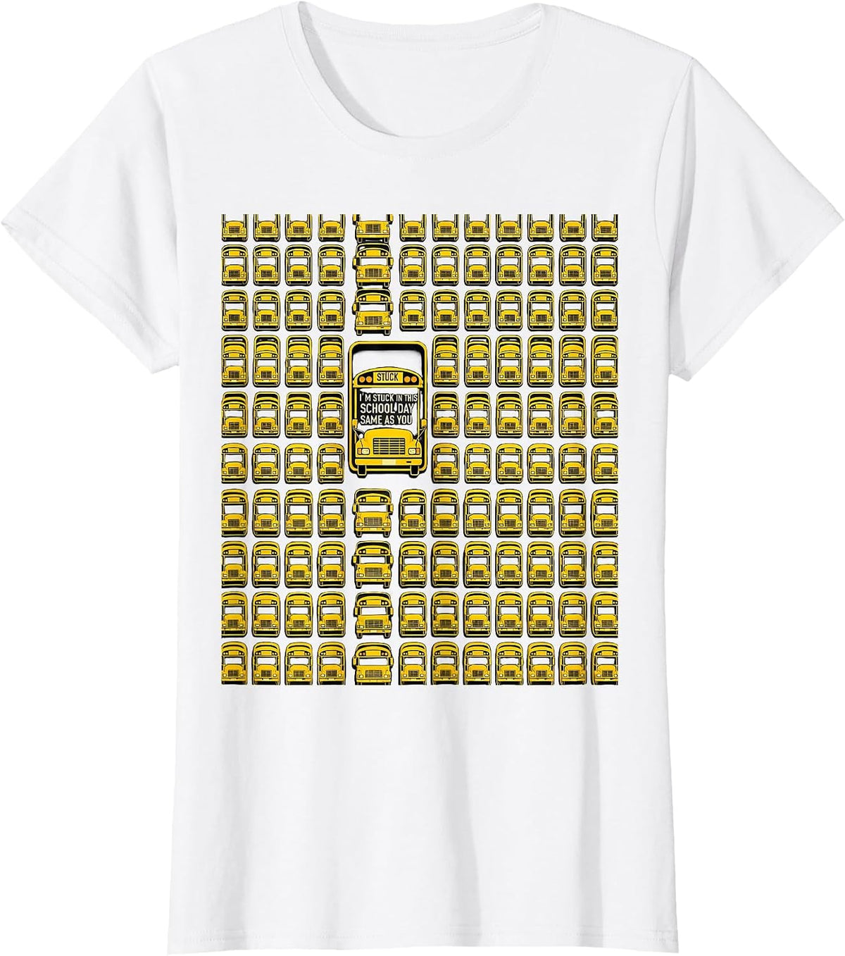 I'm Stuck In This School Day Same As You Funny T-Shirt - White