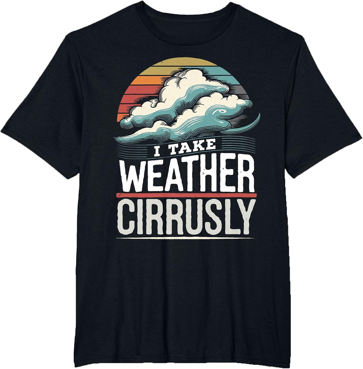 Weatherman Humor Meteorology Cloud Weather Fun Meteorologist T-Shirt - Black