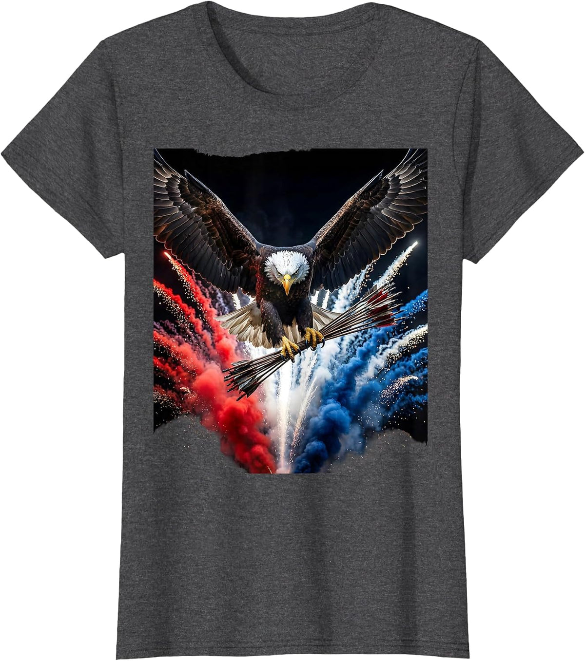 Women's Eagle Thirteen Arrows 250th Anniversary USA T-Shirt - Dark Heather Grey