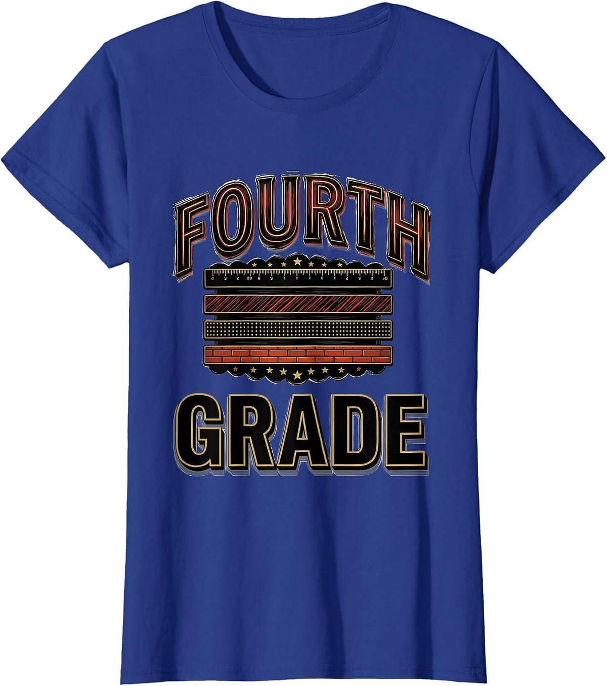 Women's FOURTH GRADE For Boys Girls Back To School First Day of T-Shirt - Royal Blue