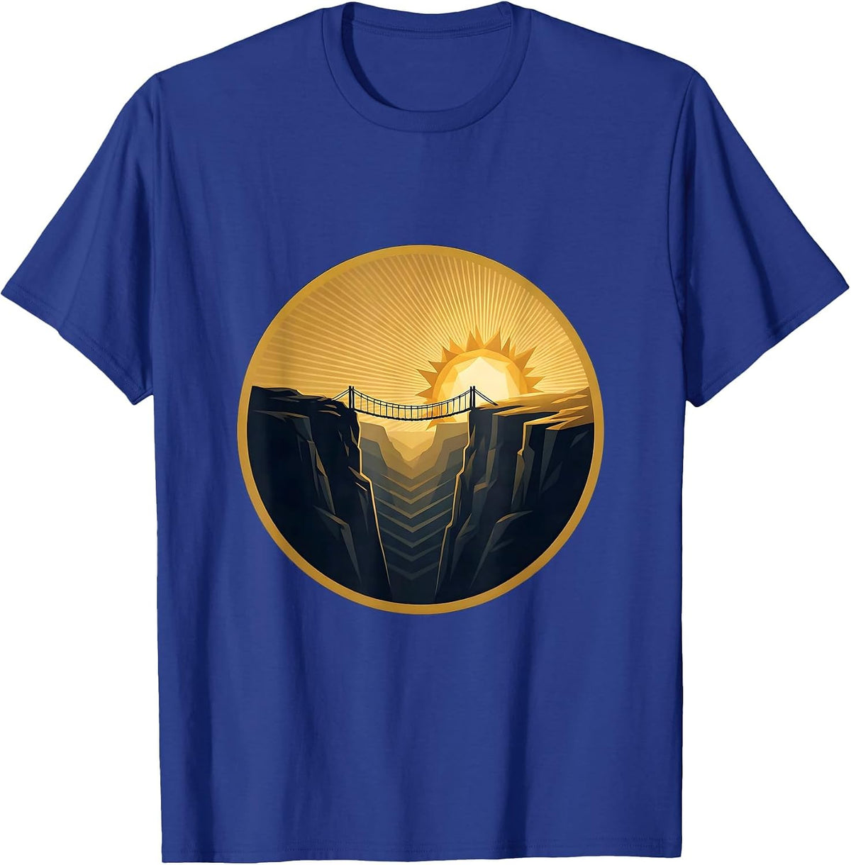 Men's 988 Suicide Prevention Rope Bridge Canyon Graphic T-Shirt - Royal Blue