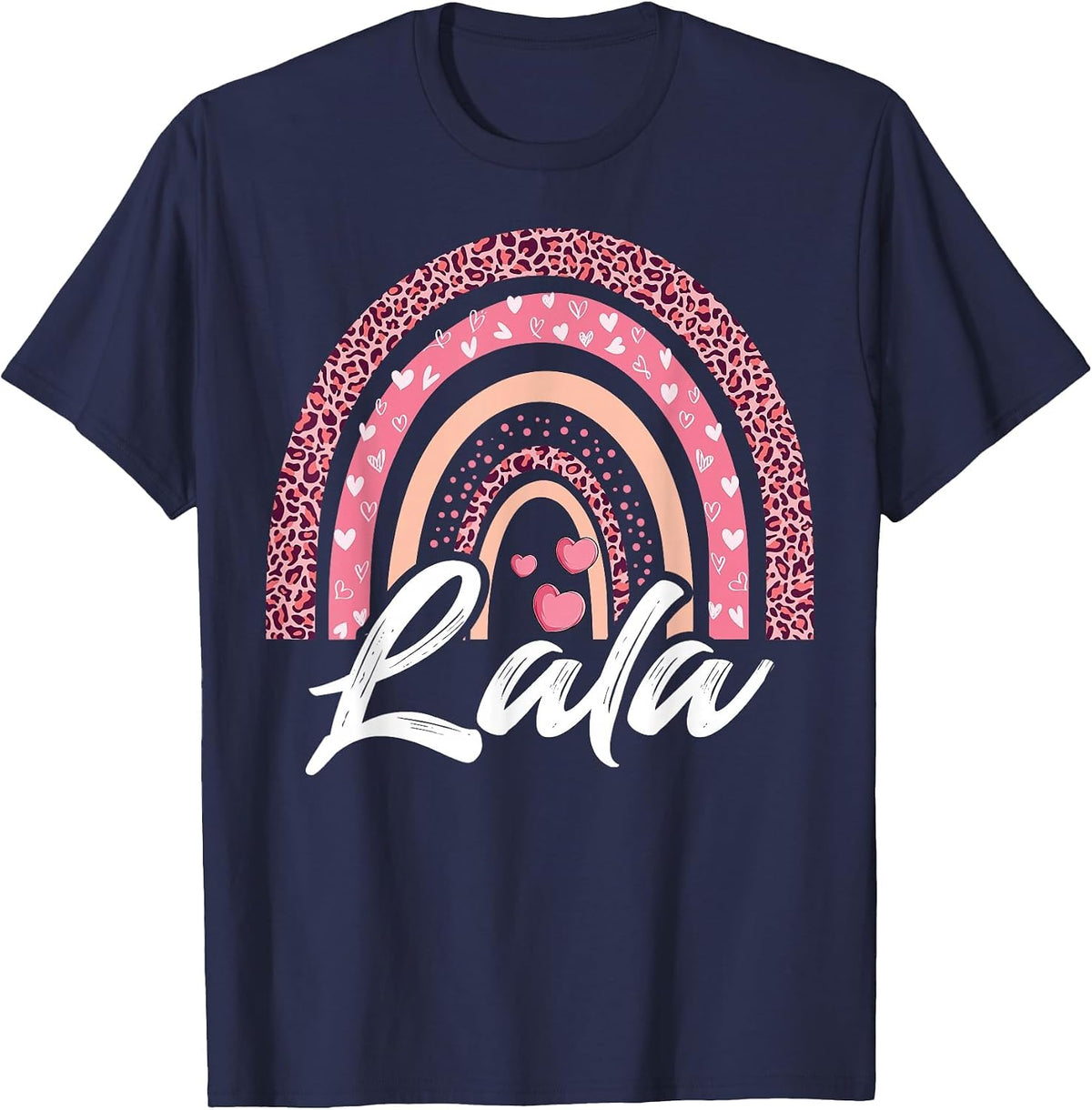 Women Lala Mothers Day for Best Lala Ever Rainbow Grandma T-Shirt - Navy Blue