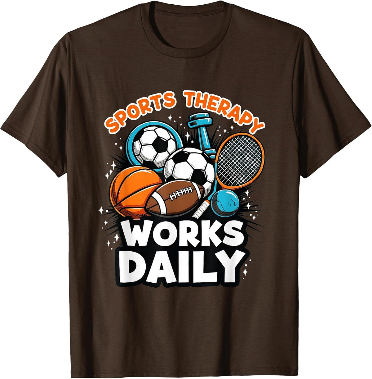 Sports Therapy Works Daily Athletic Graphic T-Shirt - Brown