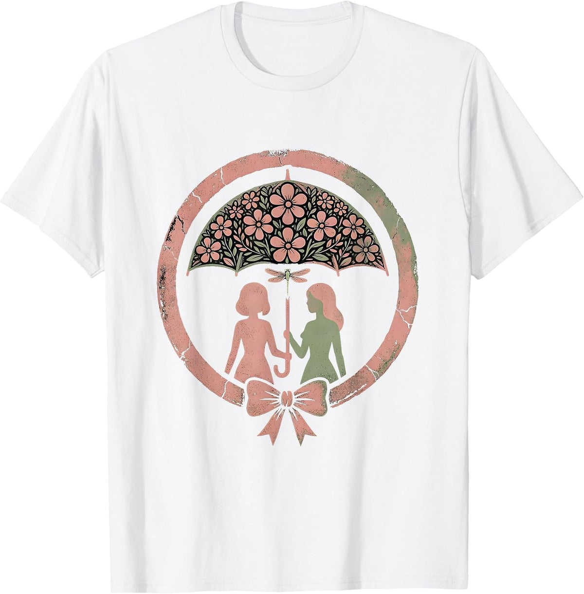 Men's Be Kind Umbrella Sharing Rain Friendship Design T-Shirt - White