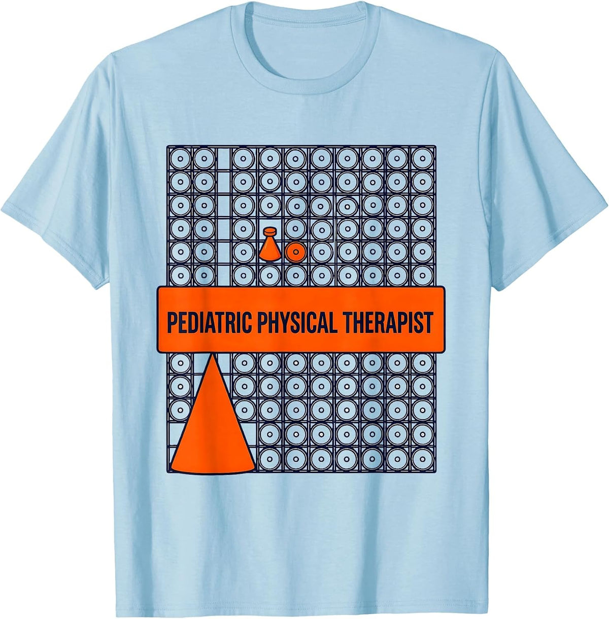 Men's Pediatric Physical Therapist Geometric OT PT Student T-Shirt - Baby Blue